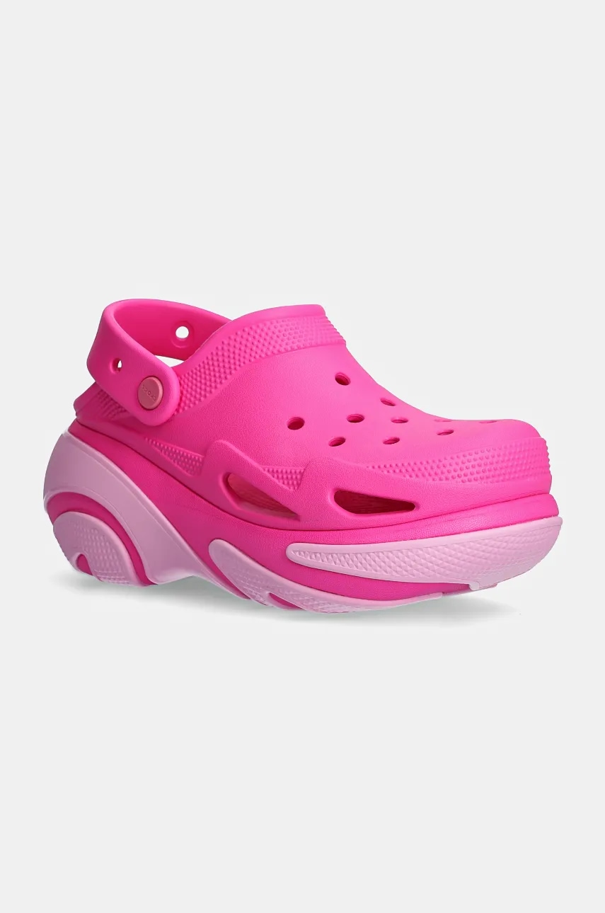 Παντόφλες Crocs Bubble Crush Clog χρώμα: ροζ, 210061