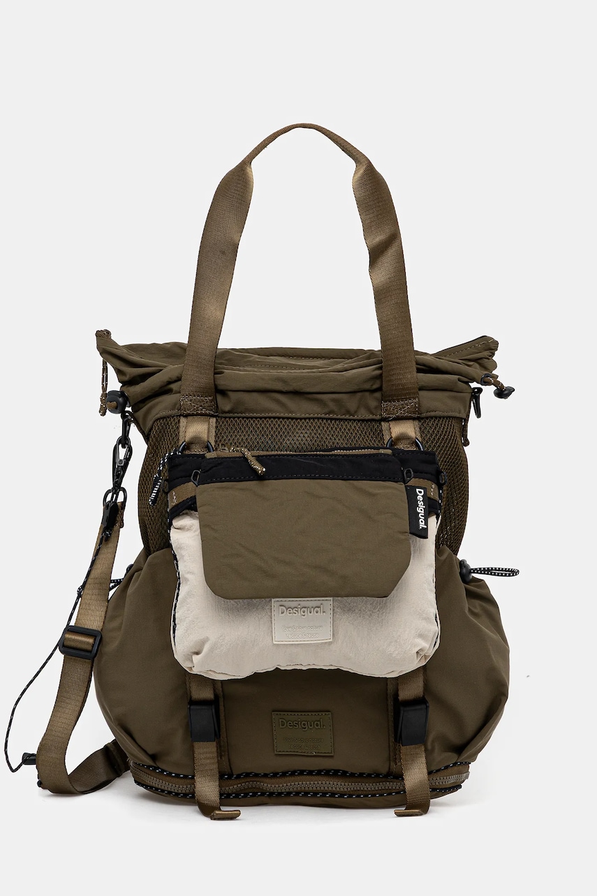 Σακίδιο πλάτης Desigual BASIC MODULAR DISCOV χρώμα: πράσινο, 25WAKY10