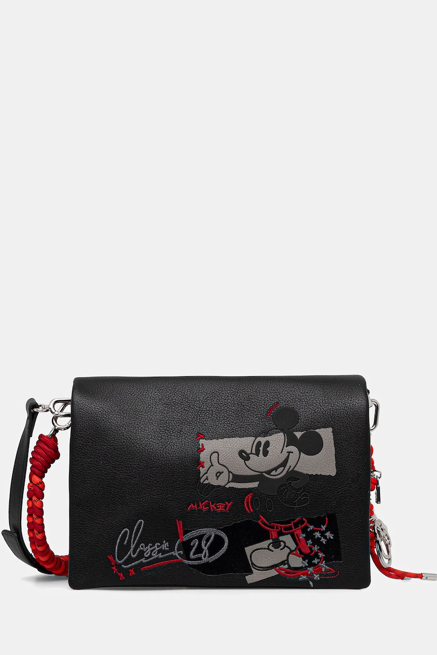 Τσάντα Desigual MICKEY ROCK DORTMUND χρώμα: μαύρο, 25WAXP19
