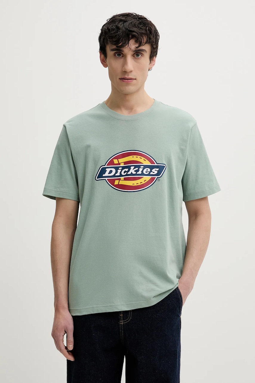 Βαμβακερό μπλουζάκι Dickies ανδρικό, χρώμα: πράσινο, DK0A4XC9K361