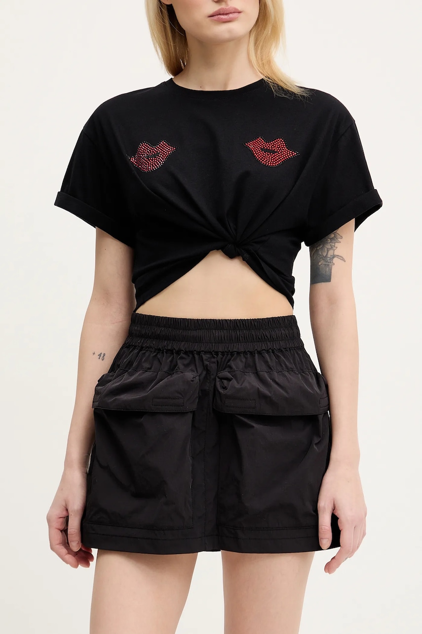 Φούστα Diesel O-CEAN SKIRT χρώμα: μαύρο, A16818.0AKAD