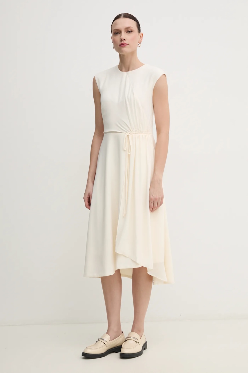 Φόρεμα Dkny χρώμα: μπεζ, DD4KC366