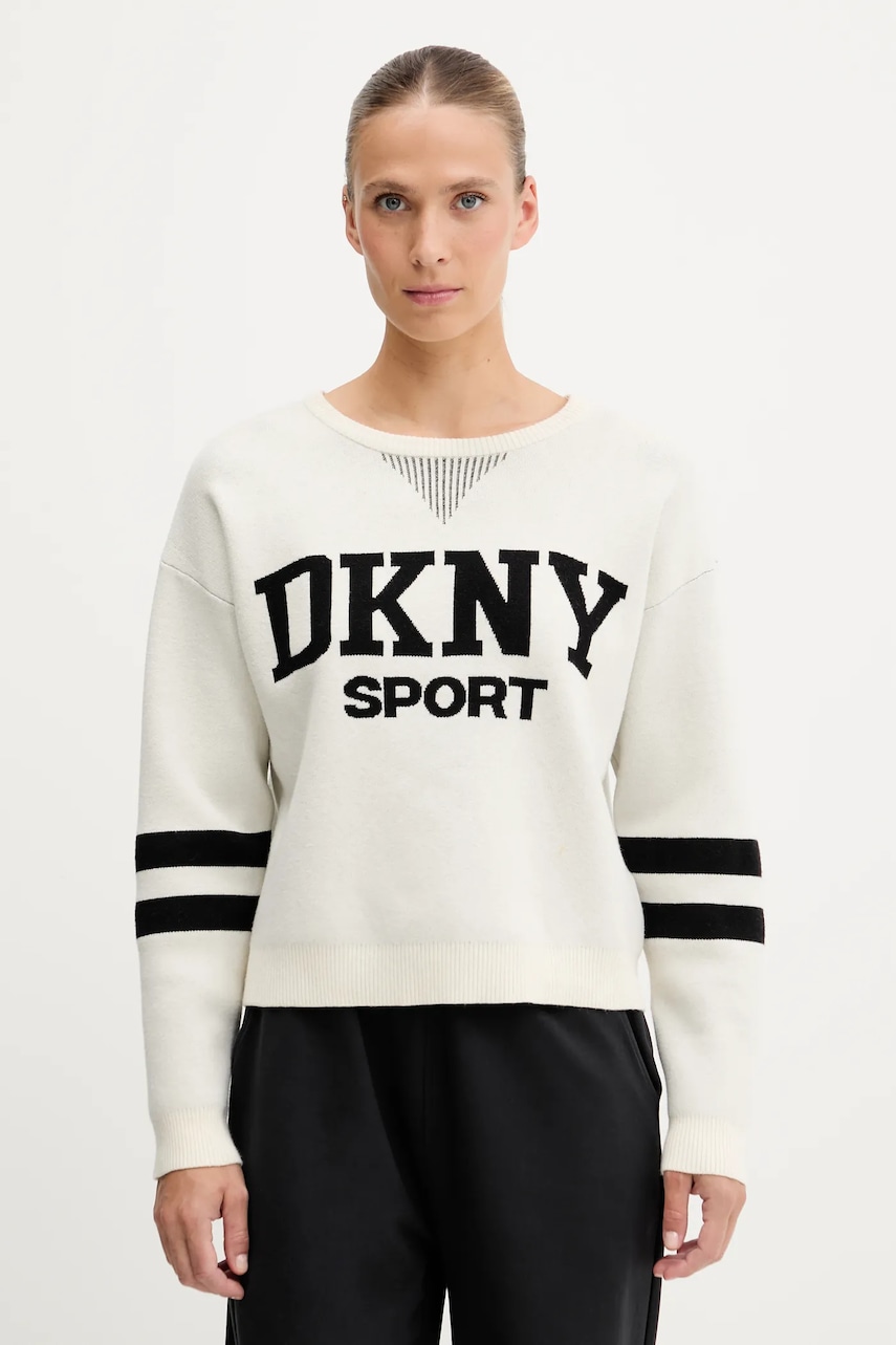 Πουλόβερ Dkny χρώμα: μπεζ, DP5R0749