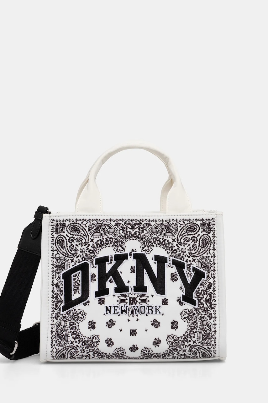 Τσάντα Dkny χρώμα: μπεζ, R52AEC80