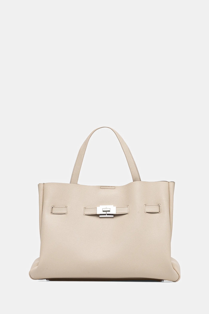 Τσάντα Dkny χρώμα: μπεζ, R52DAK43