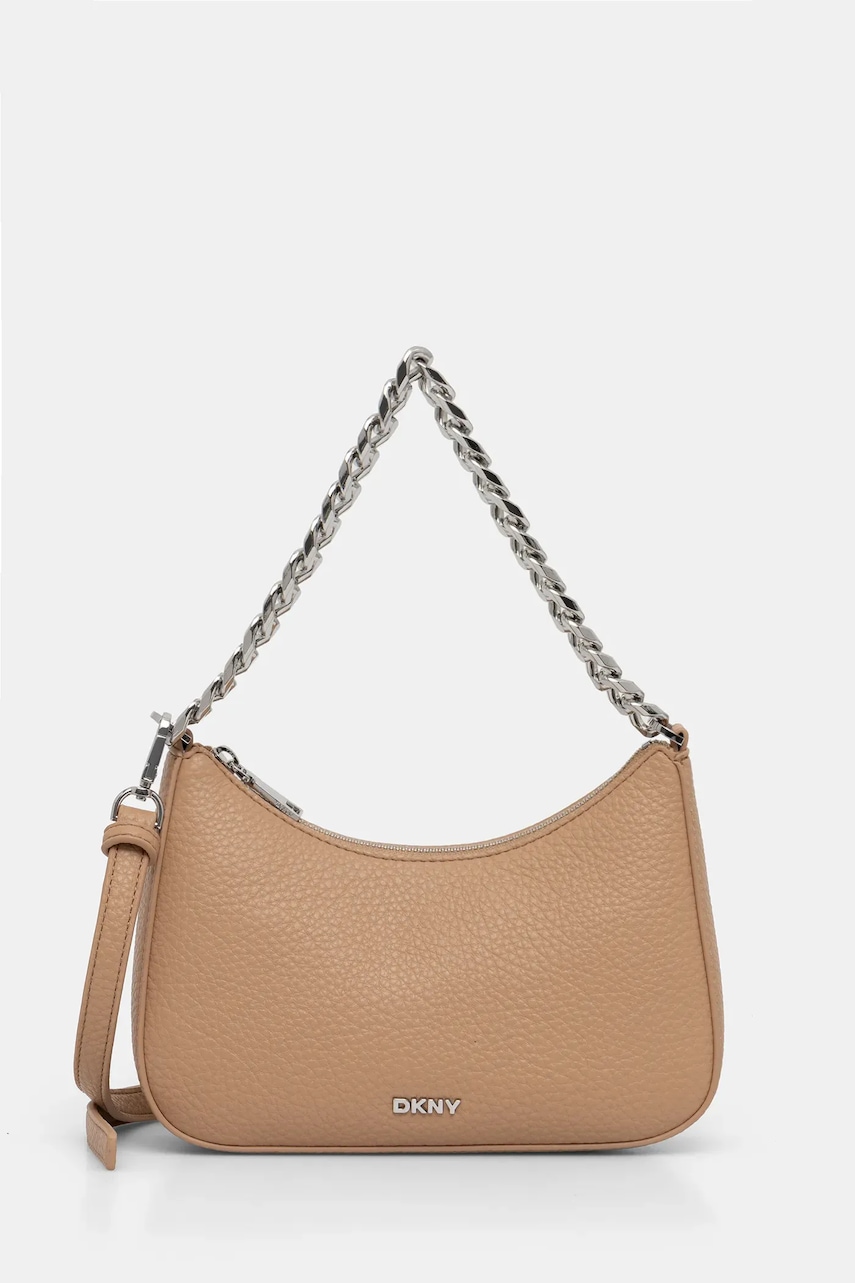 Τσάντα Dkny χρώμα: καφέ, R52EAI10