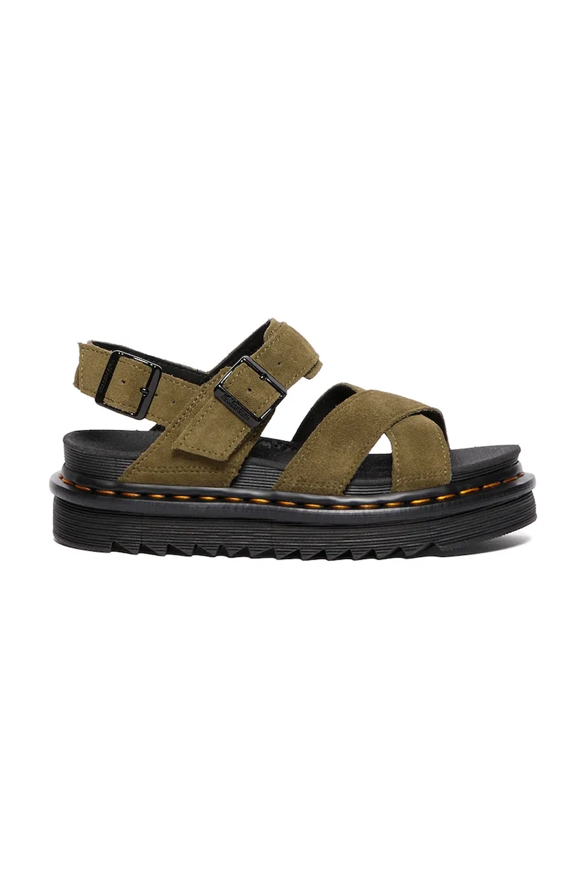 Σανδάλια σουέτ Dr. Martens Voss II χρώμα: πράσινο, DM41122300