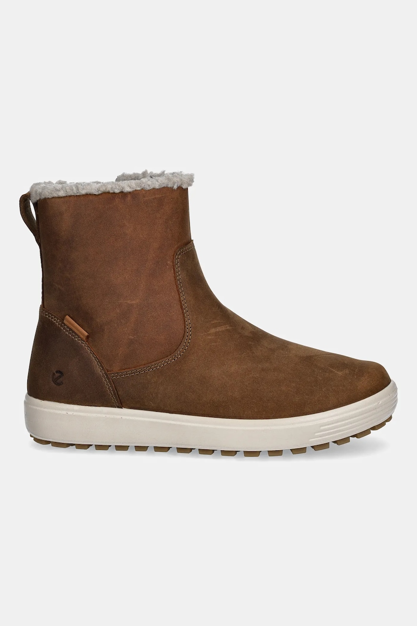Μπότες χιονιού σουέτ Ecco Soft 7 Tred Warm χρώμα: καφέ, 450753-02034