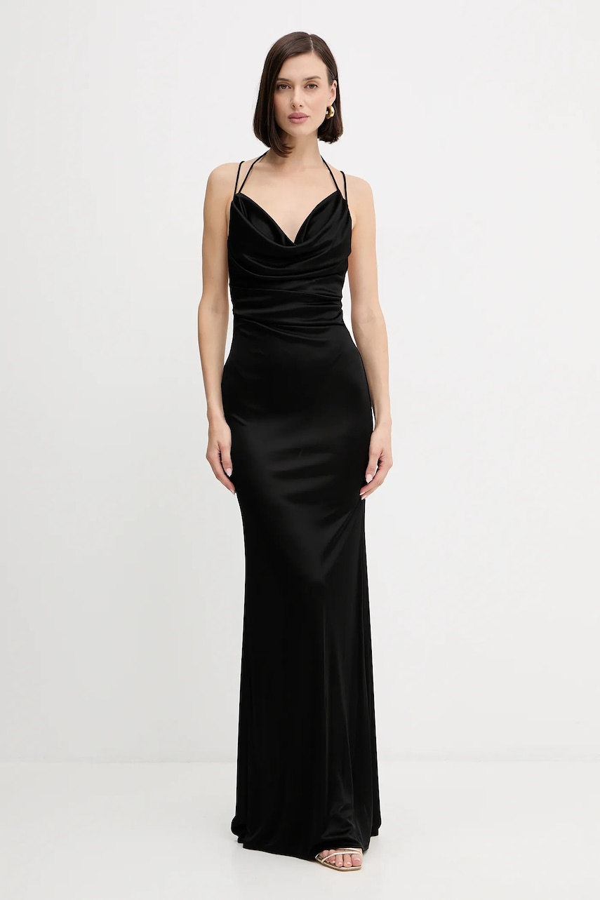 Φόρεμα Elisabetta Franchi χρώμα: μαύρο, ABR0652E3