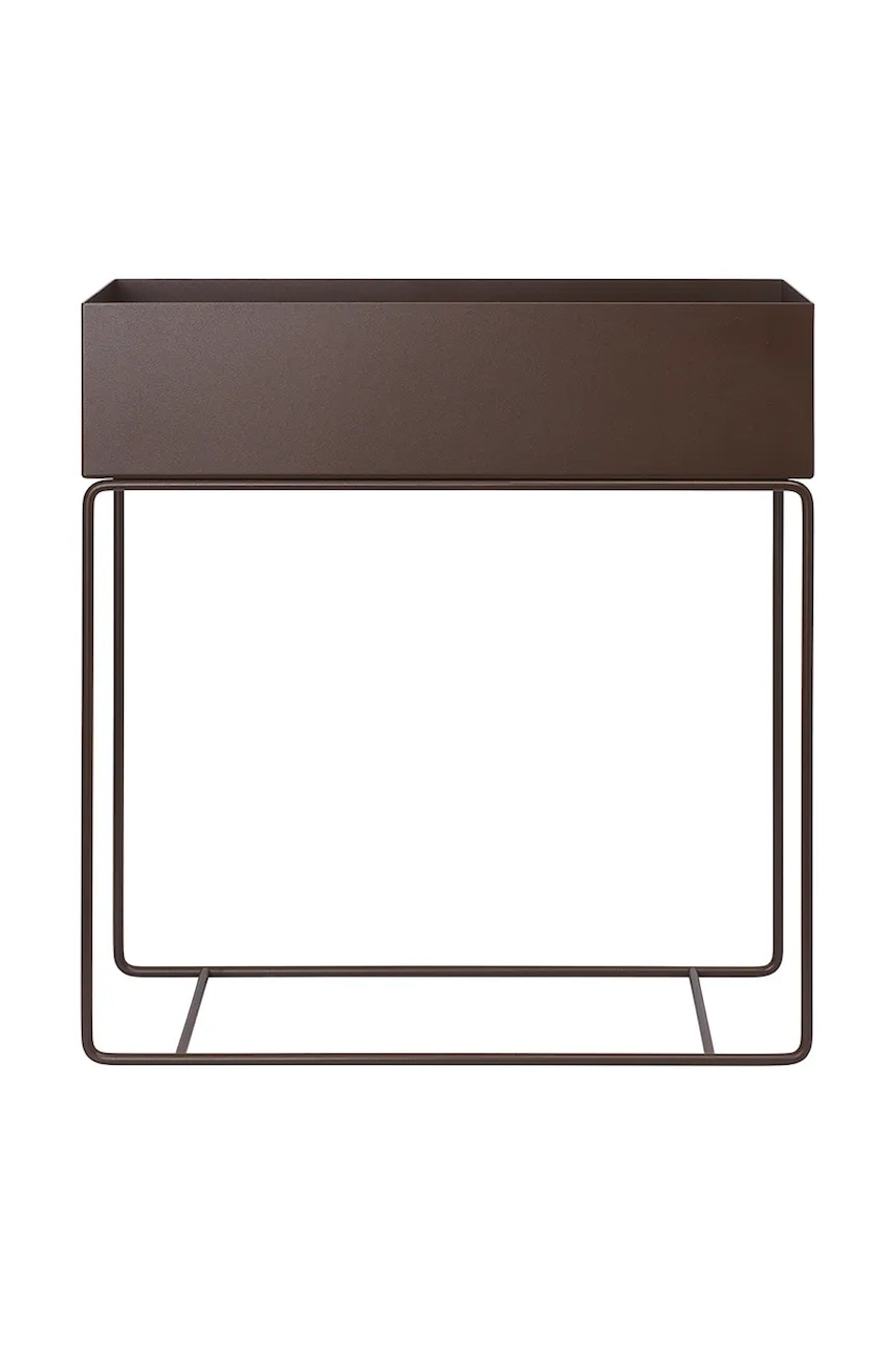 Γλάστρα με βάση ferm LIVING Plant Box 65 x 60 cm χρώμα: καφέ
