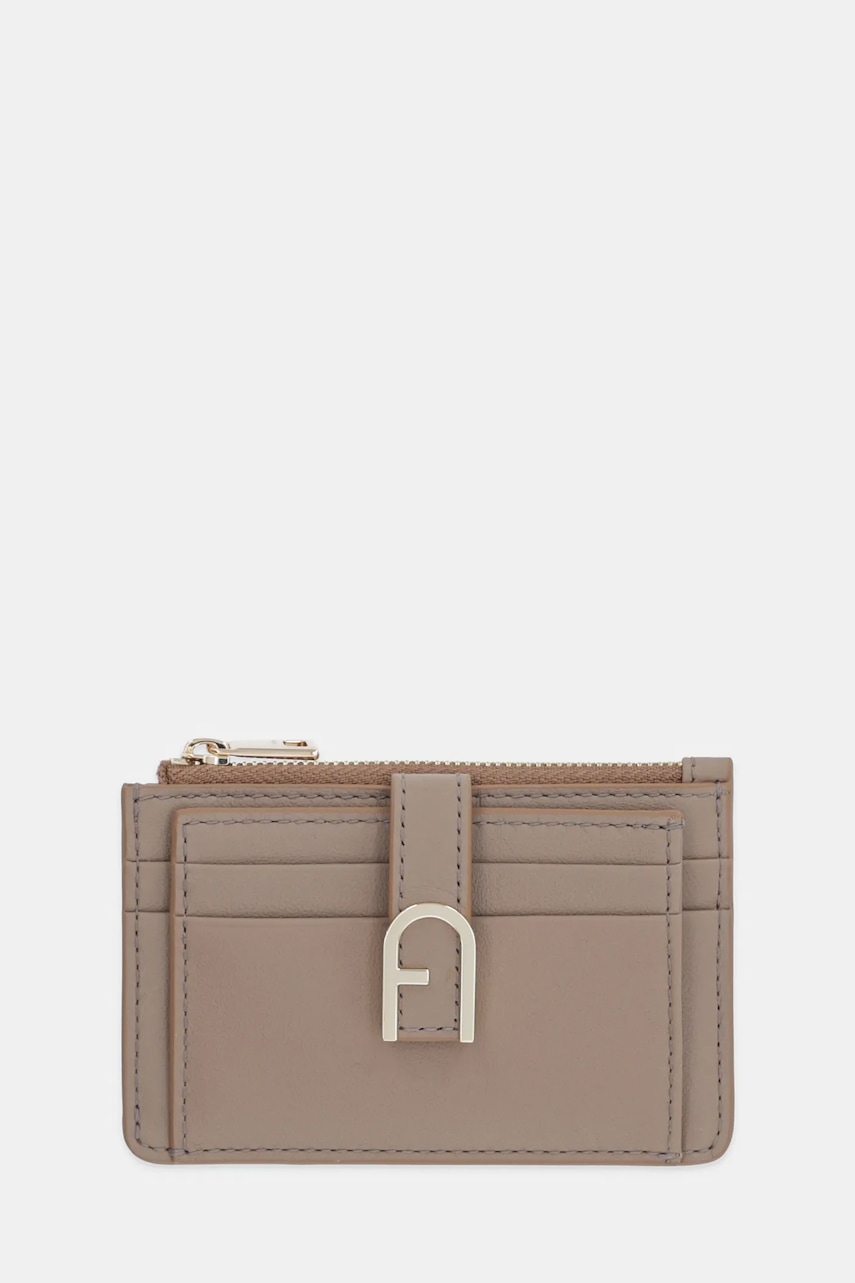 Δερμάτινο πορτοφόλι Furla χρώμα: καφέ, WP00403.BX2045.1257S