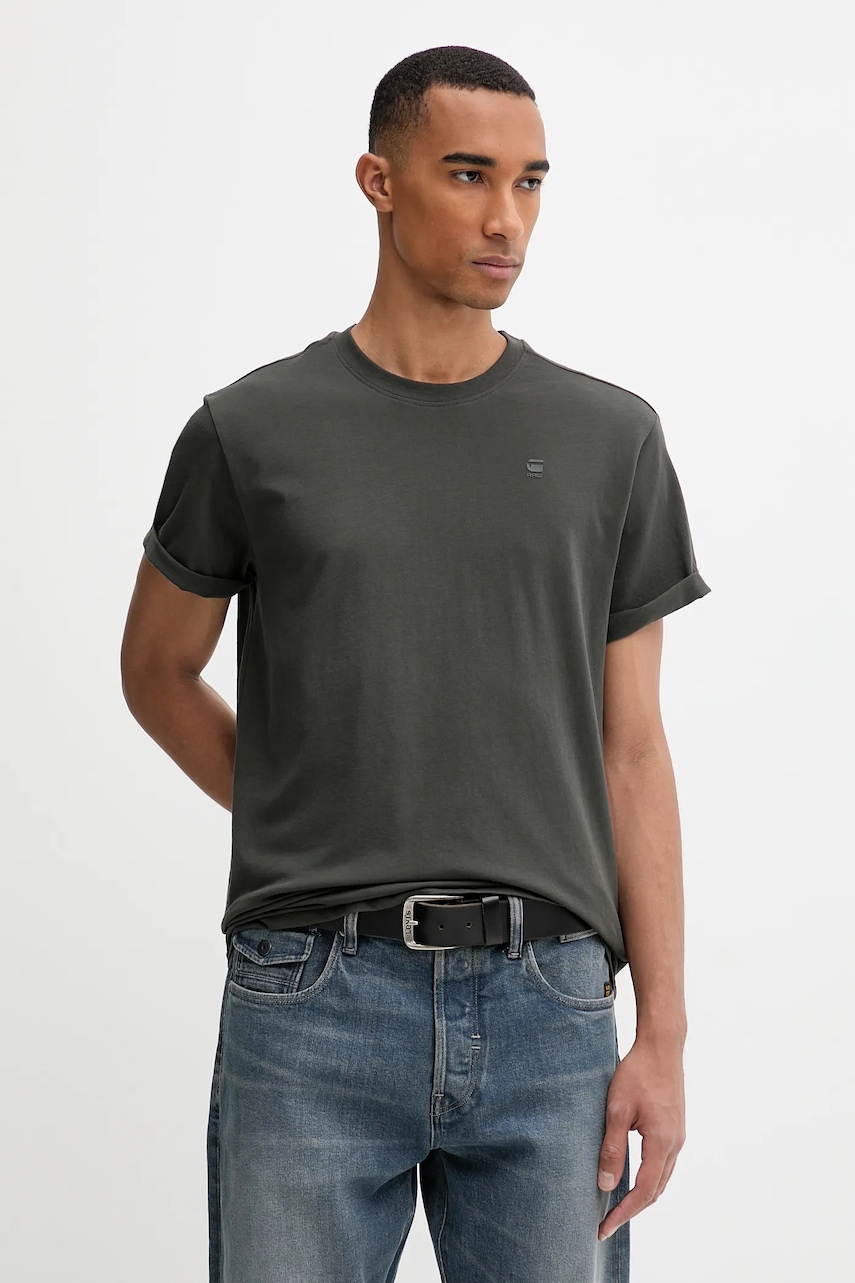 Βαμβακερό μπλουζάκι G-Star Raw ανδρικό, χρώμα: άσπρο, D16396-B353