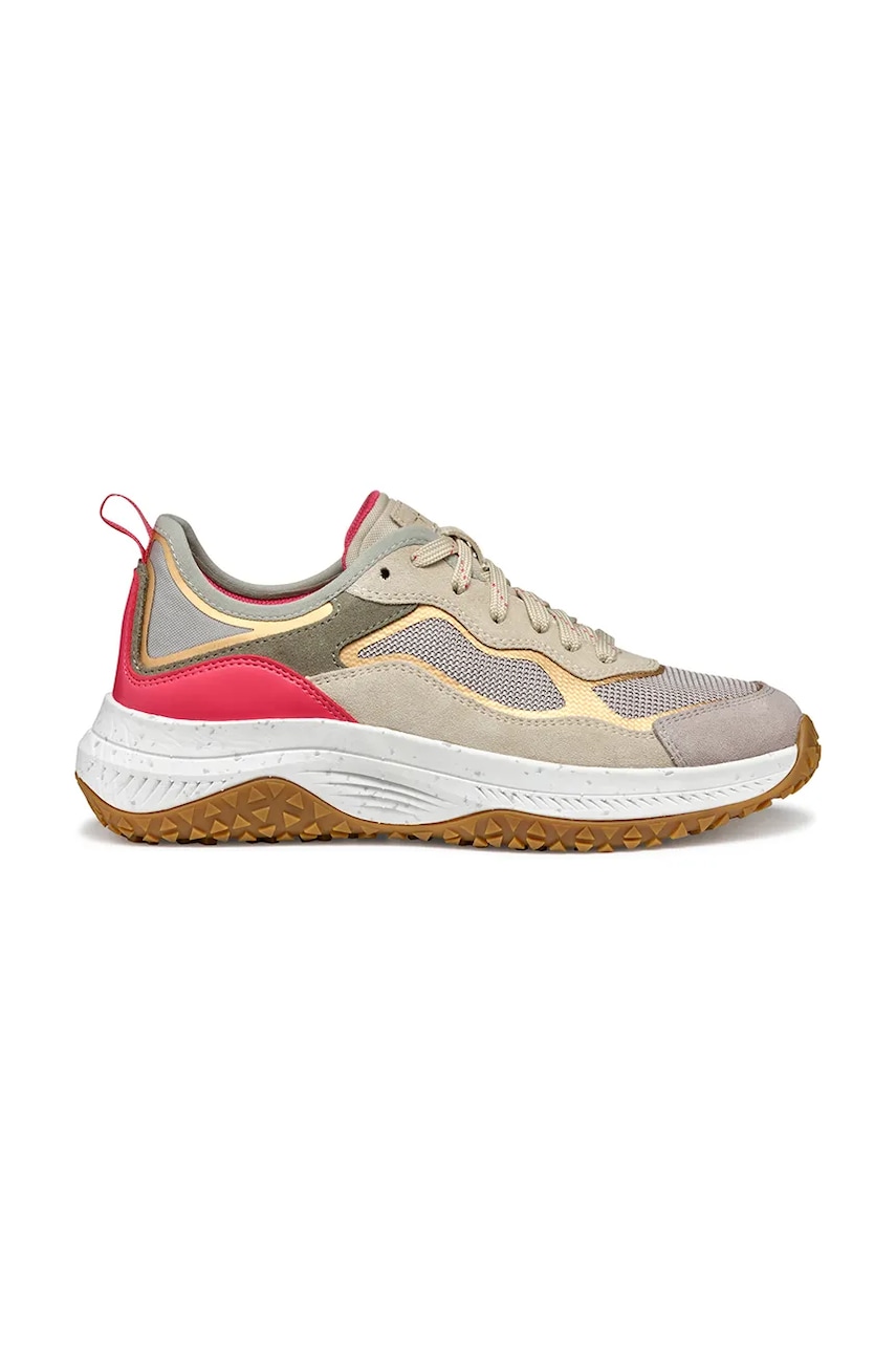 Αθλητικά Geox D OLIVIERA + GRIP χρώμα: μπεζ, D55VNA 0AS22 C5YH6