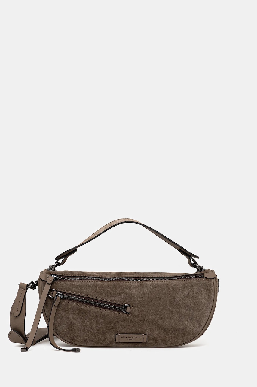 Τσάντα σουέτ Gianni Chiarini CINDY χρώμα: καφέ, BS.11700.CM