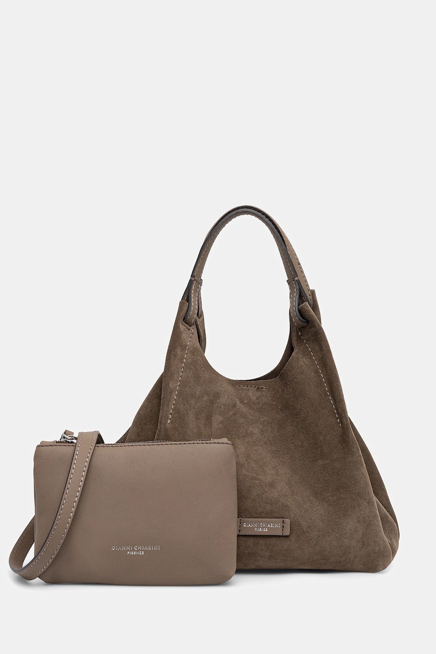 Τσάντα σουέτ Gianni Chiarini DUA χρώμα: πράσινο, BS.9779.CM