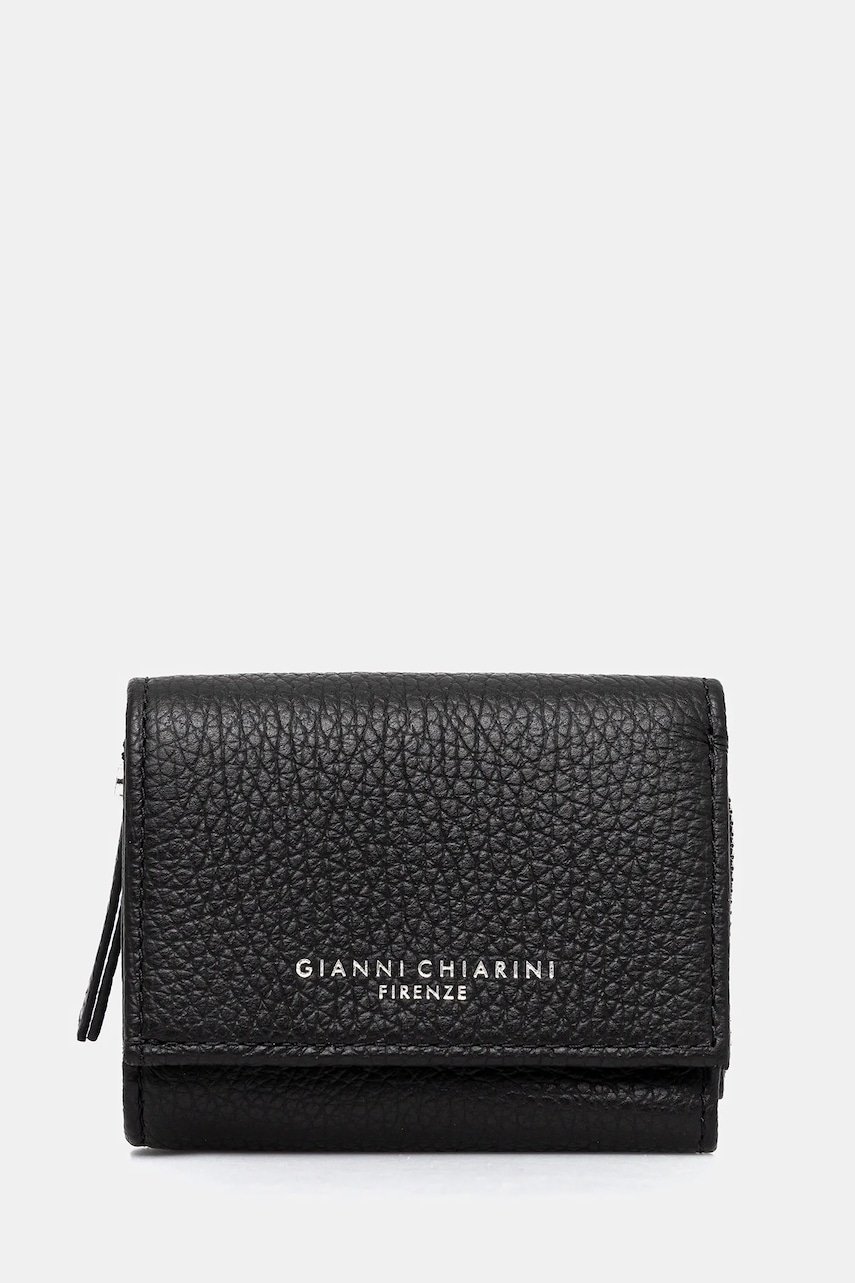 Δερμάτινο πορτοφόλι Gianni Chiarini χρώμα: μαύρο, PF.W5065.GRN