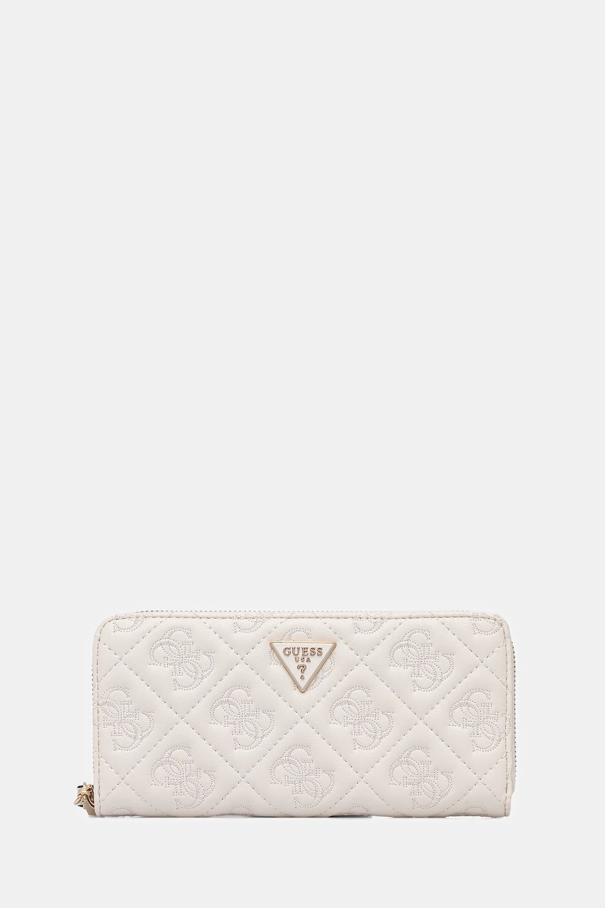 Πορτοφόλι Guess ADELASIA χρώμα: μπεζ, SWQL96 58146