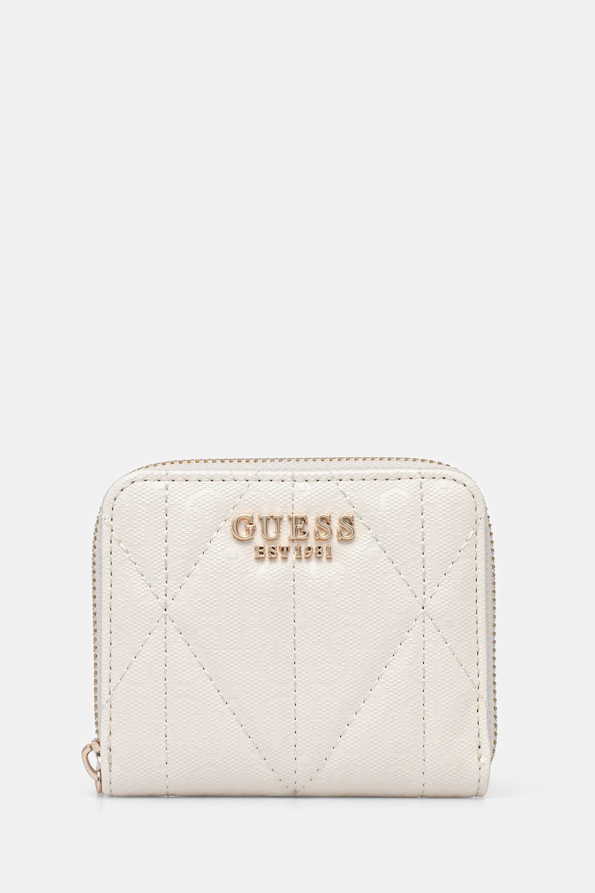 Πορτοφόλι Guess ALDINA χρώμα: μπεζ, SWGG96 63137