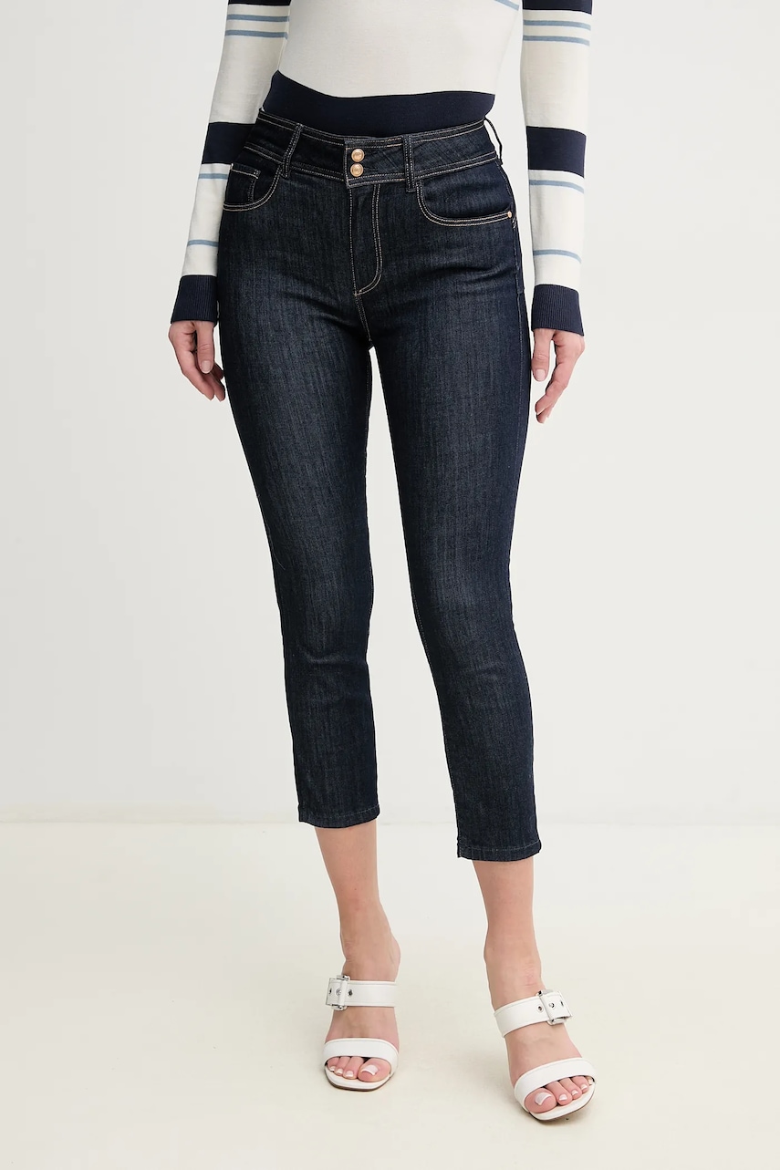Τζιν παντελόνι Guess CAPRI χρώμα: ναυτικό μπλε, W5GA80 D5B43