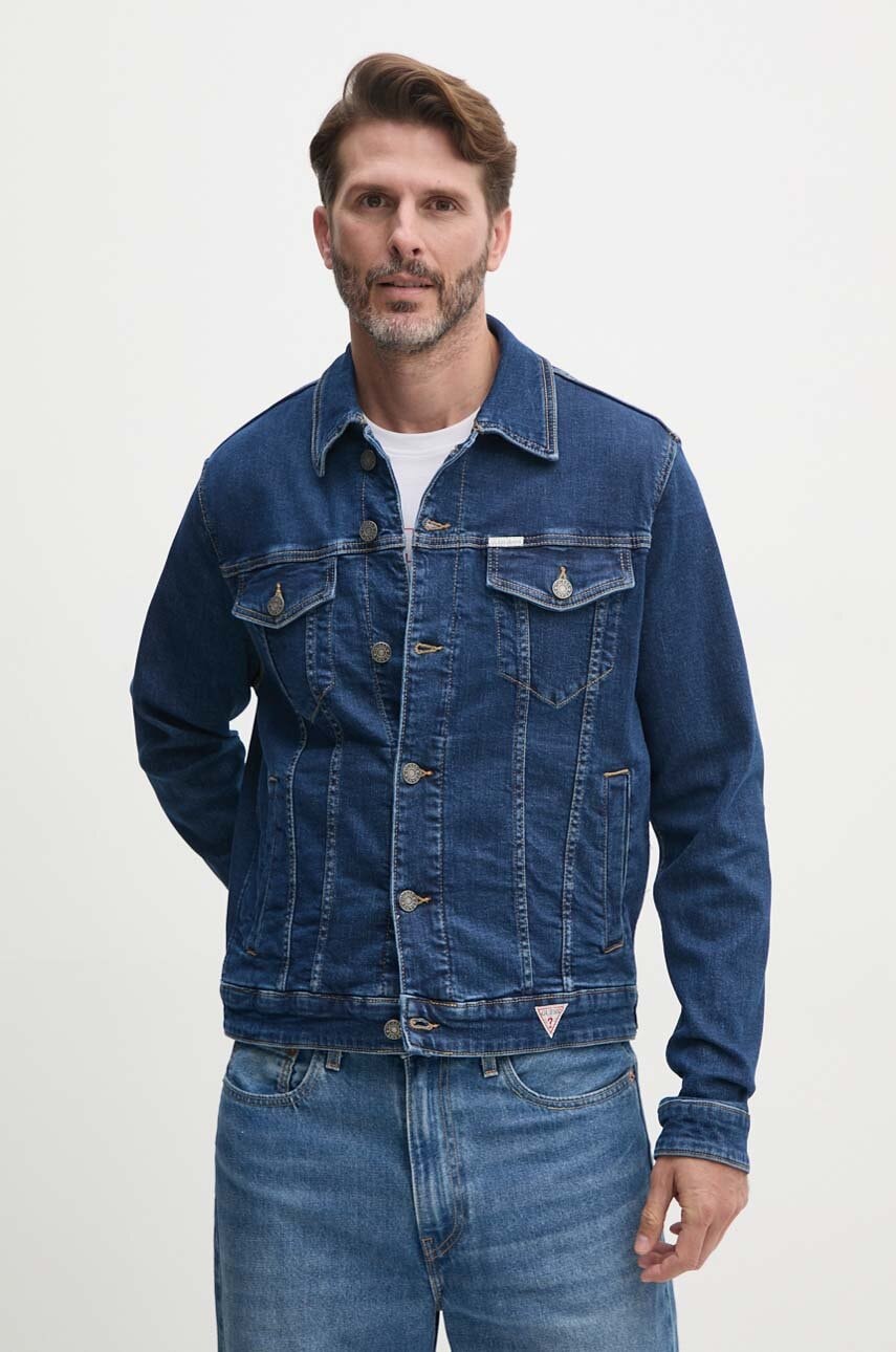 Τζιν μπουφάν Guess Jeans ανδρικό, M4YN33 D5DM3