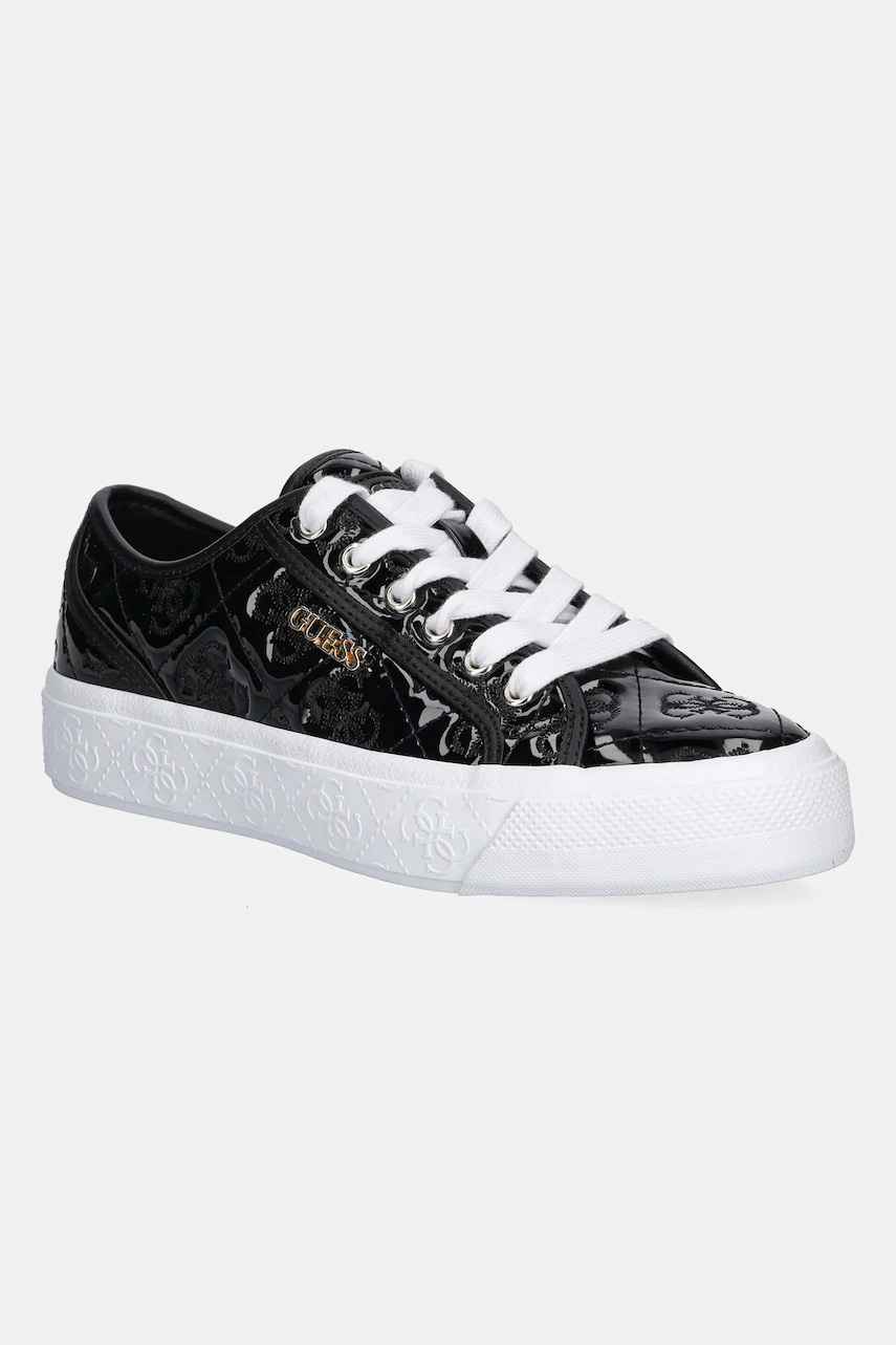 Πάνινα παπούτσια Guess JLOVE χρώμα: μαύρο, FLTJLV FAL12