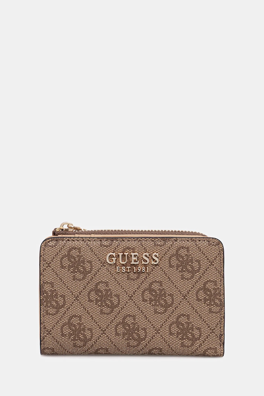 Πορτοφόλι Guess LAUREL χρώμα: μπεζ, SWSG74 59156