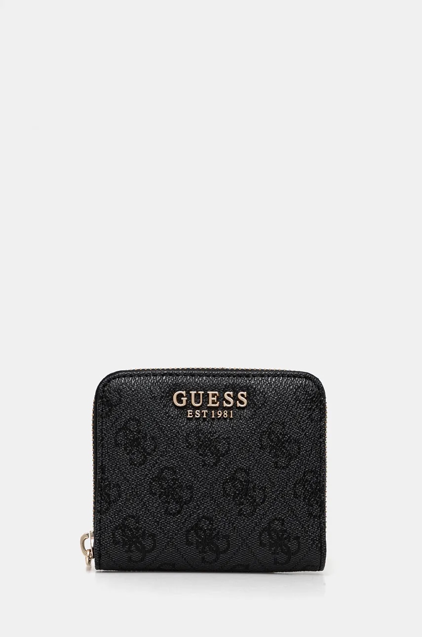 Πορτοφόλι Guess LAUREL χρώμα: μαύρο, SWSG85 00137