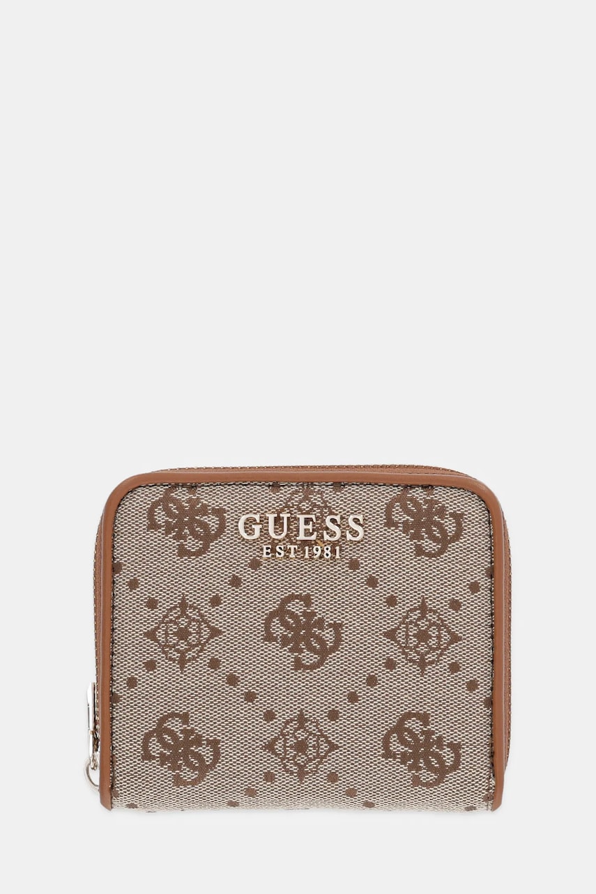 Πορτοφόλι Guess NEDA χρώμα: μπεζ, SWJP96 54137