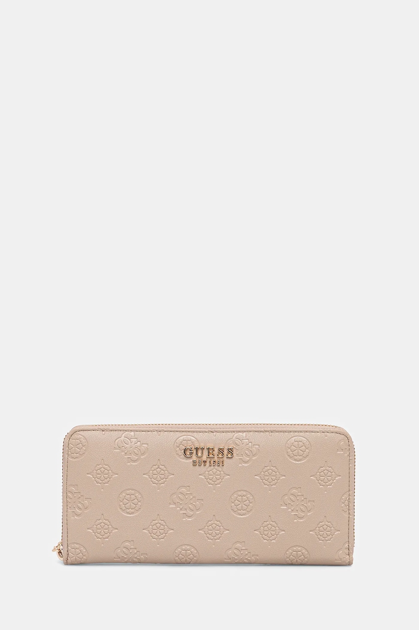 Πορτοφόλι Guess PHOEBE χρώμα: μπεζ, SWPD96 65146