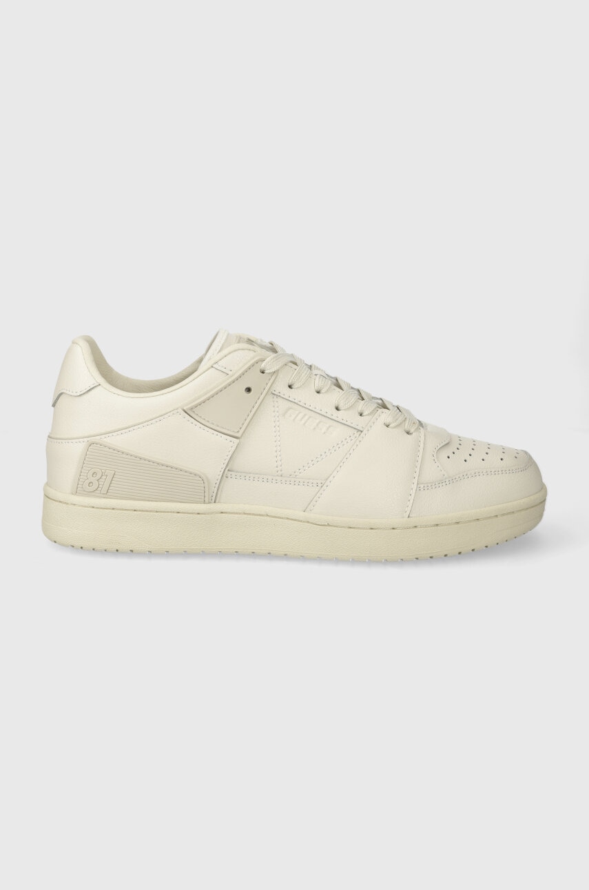 Δερμάτινα αθλητικά παπούτσια Guess SAVA LOW SAVA LOW χρώμα: άσπρο, FMJSAW ELE12 FMJSAW ELE12