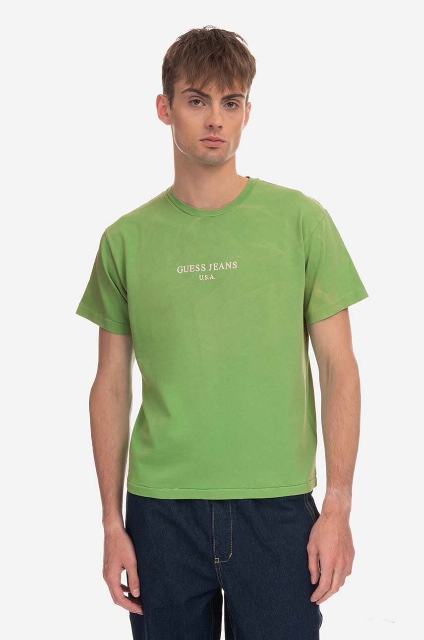 Βαμβακερό μπλουζάκι Guess Vintage Logo Tee M3GI00KBB50 χρώμα: πράσινο