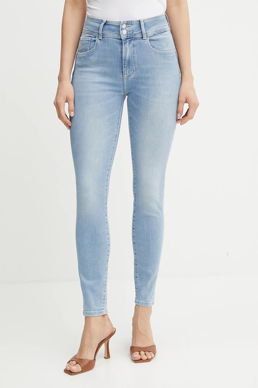 Τζιν παντελόνι Guess χρώμα: μπλε, W5GA34 D5PY2