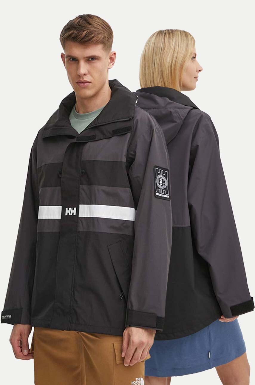 Μπουφάν Helly Hansen χρώμα: μαύρο