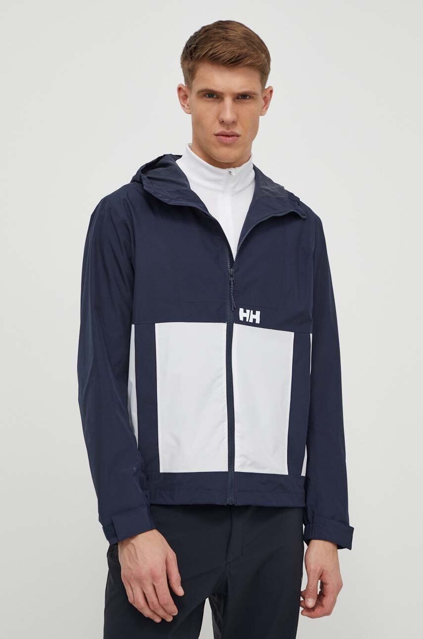 Αδιάβροχο μπουφάν Helly Hansen Rig ανδρικό, χρώμα: ναυτικό μπλε