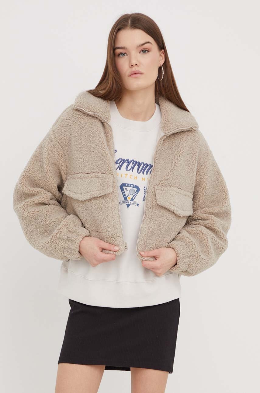 Μπλούζα Hollister Co. χρώμα: μπεζ