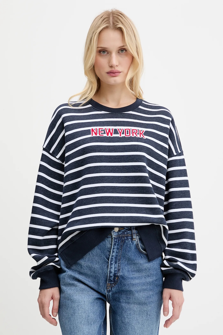 Μπλούζα Hollister Co. χρώμα: ναυτικό μπλε, KI352-5162