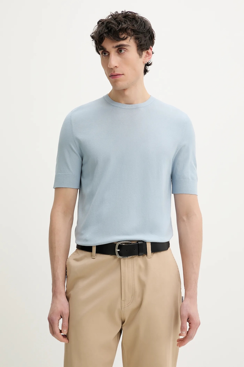 Πουλόβερ HUGO χρώμα: μπλε, 50536693