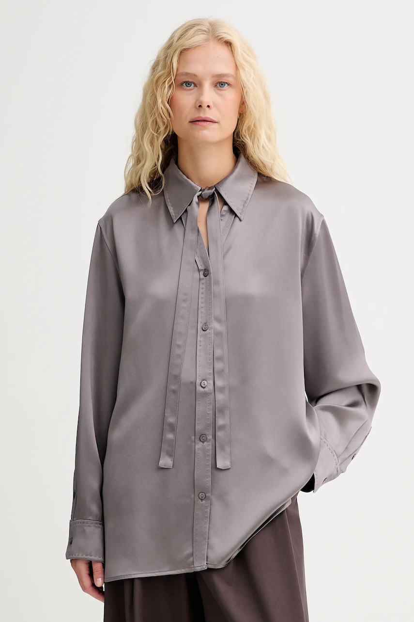 Πουκάμισο ISABELLE BLANCHE χρώμα: γκρι, IS25FW-C059-T008