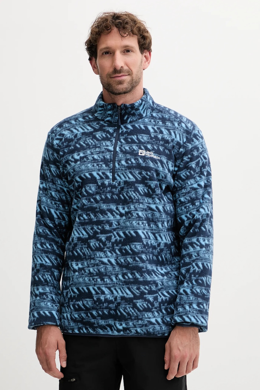Φλις μπουφάν Jack Wolfskin BIG SKY χρώμα: ναυτικό μπλε, A65447
