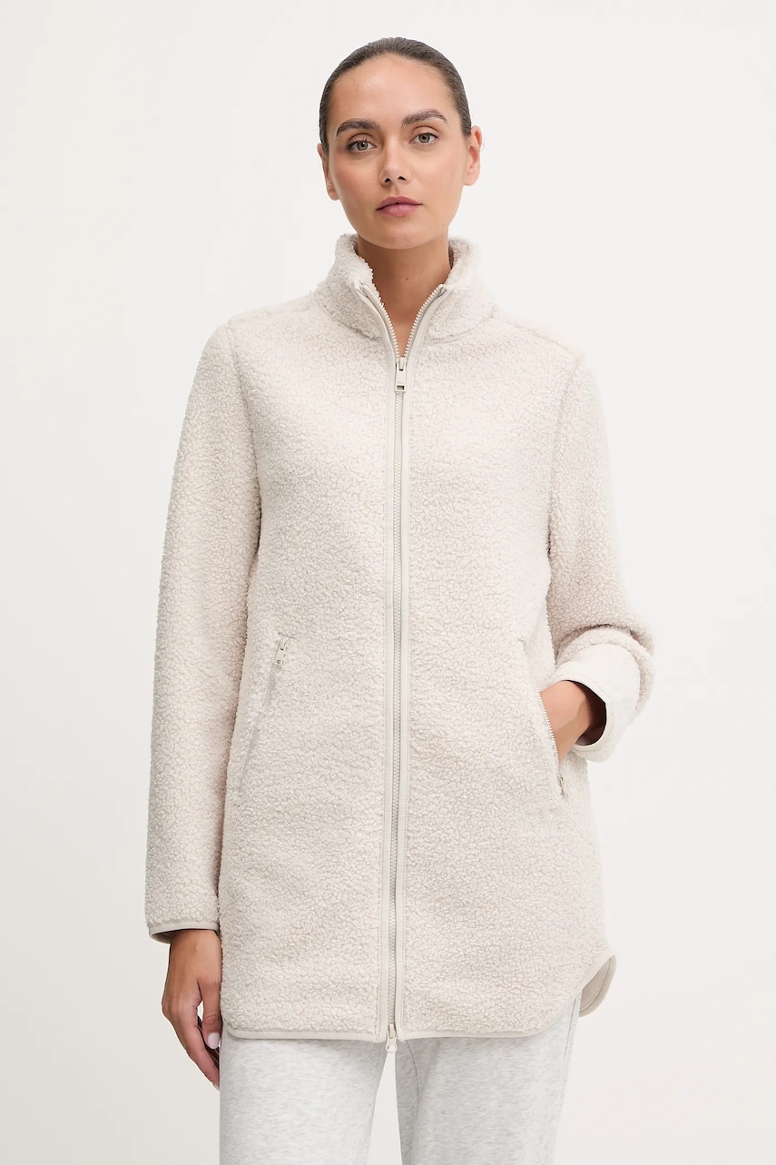 Φλις μπουφάν Jack Wolfskin HIGH CURL χρώμα: μπεζ, A65074