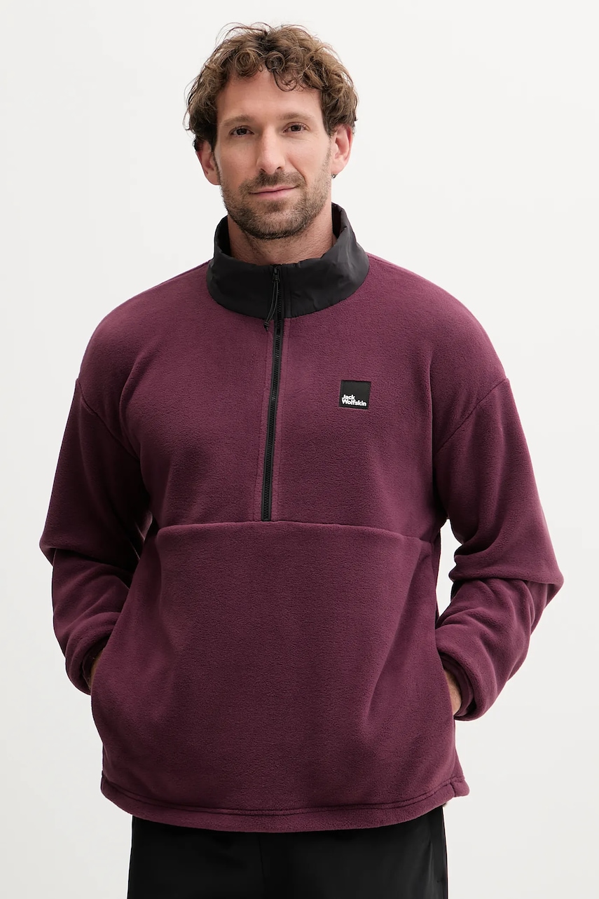 Φλις μπουφάν Jack Wolfskin SUMETRO χρώμα: μοβ, A64109