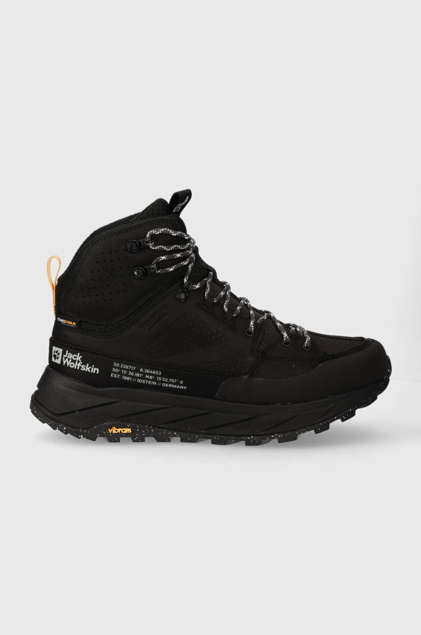 Παπούτσια Jack Wolfskin Terraquest Texapore Mid χρώμα: μαύρο