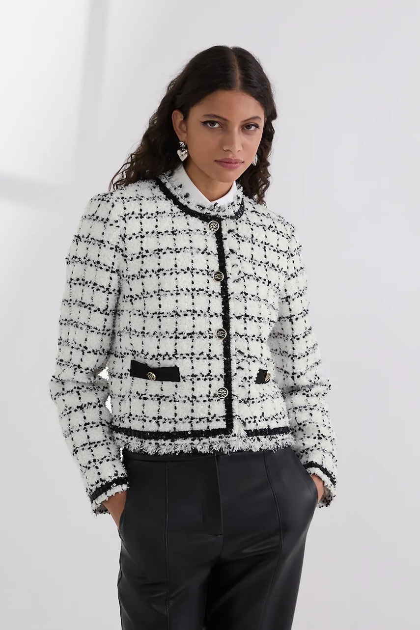 Σακάκι Karl Lagerfeld χρώμα: άσπρο, A3W14038