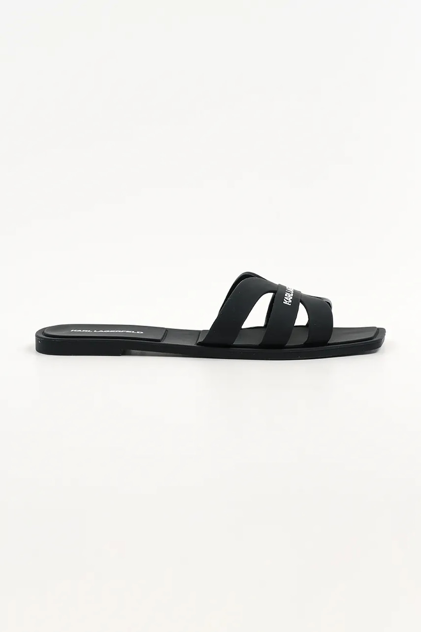 Παντόφλες Karl Lagerfeld JELLY IV χρώμα: μαύρο, KL80025