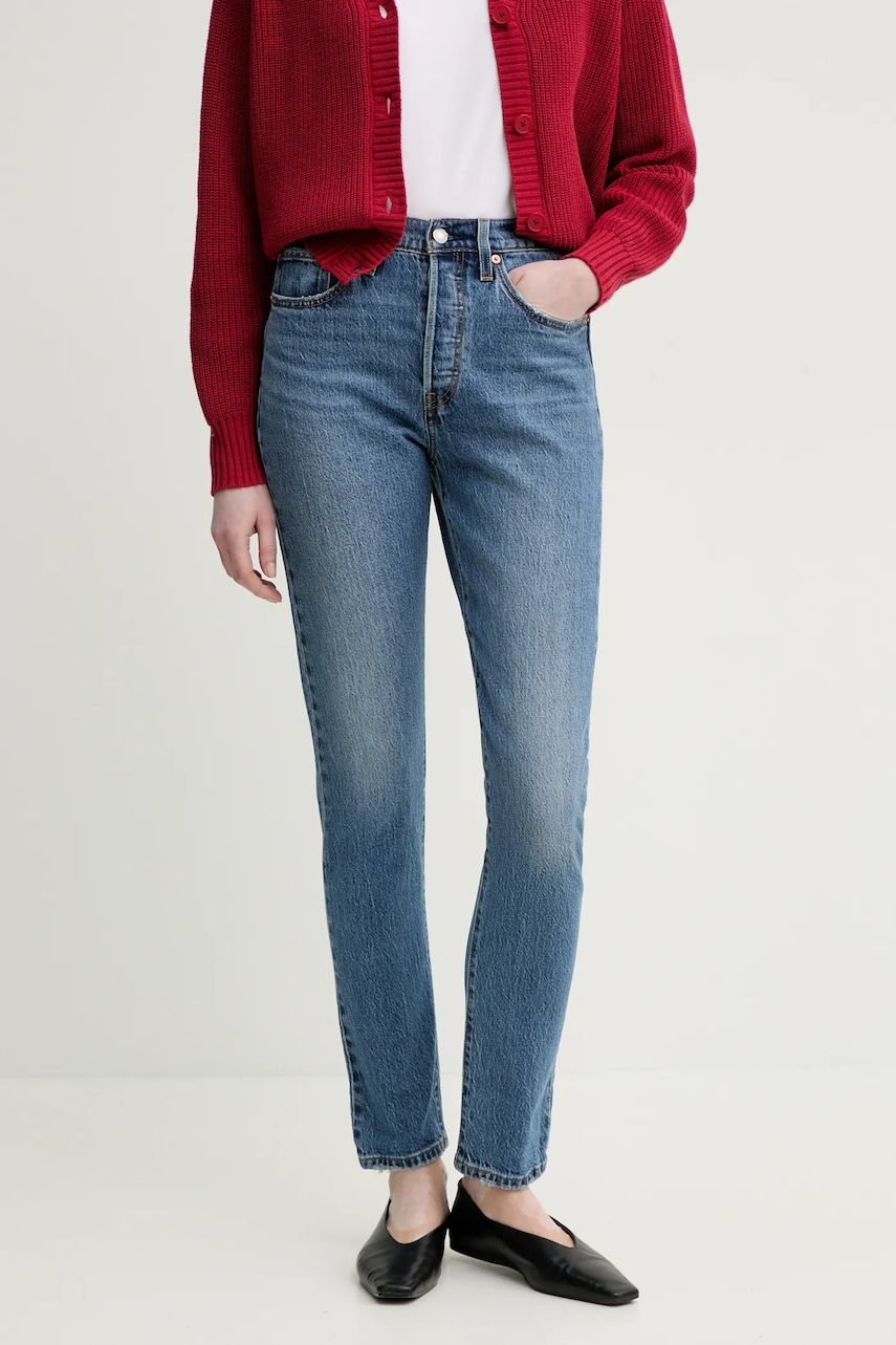 Τζιν παντελόνι Levi's 501 SKINNY χρώμα: μπλε, 29502
