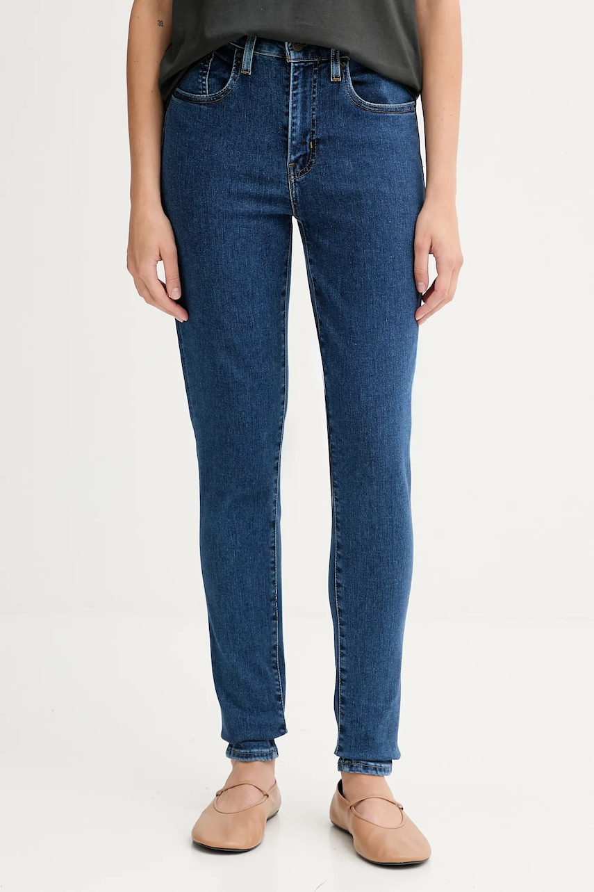 Τζιν παντελόνι Levi's 721 HIGH RISE SKINNY χρώμα: μπλε, 18882.0928