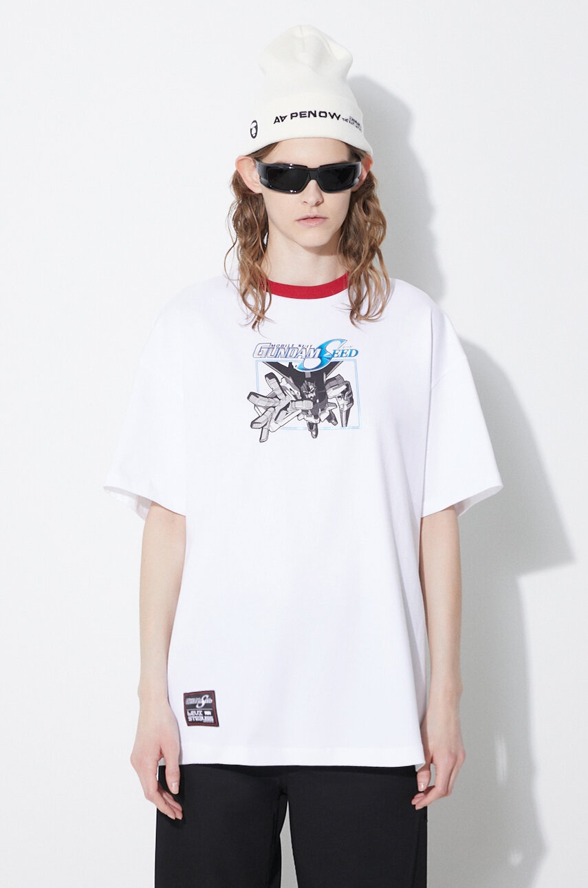 Βαμβακερό μπλουζάκι Levi's Levi's® x Gundam SEED χρώμα: άσπρο, A7412.0000