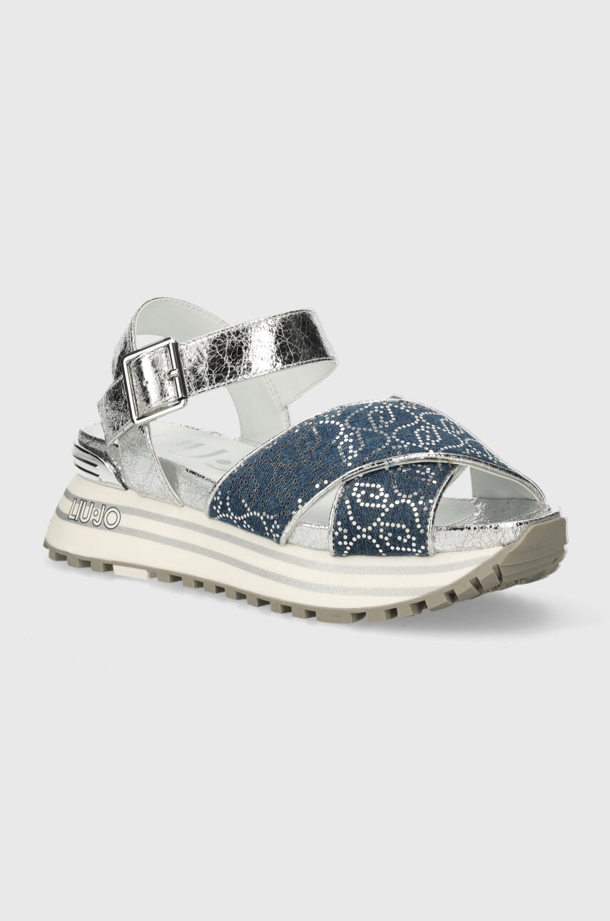 Σανδάλια Liu Jo LIU JO MAXI WONDER SANDAL 11 χρώμα: ασημί, BA4105EX259S3254