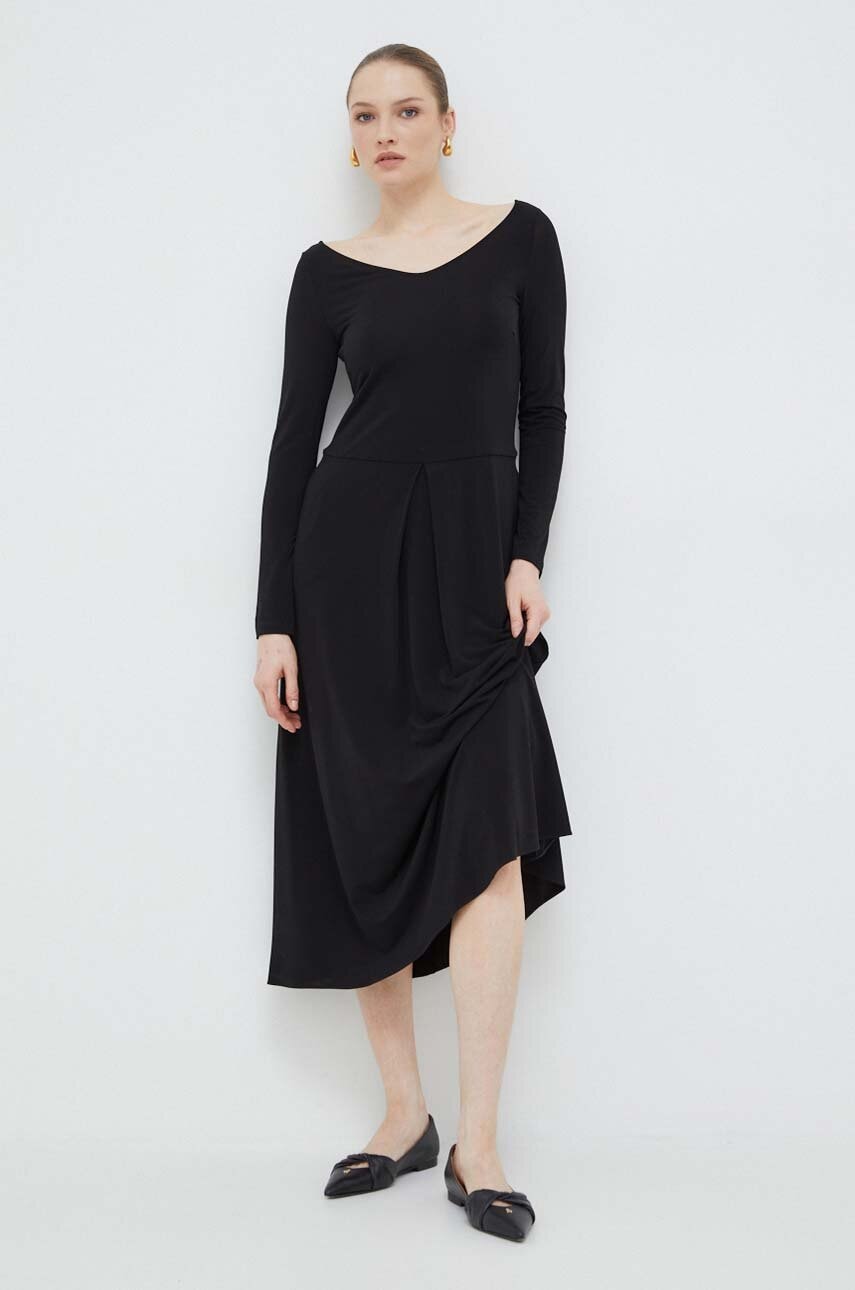 Φόρεμα Max Mara Leisure χρώμα: μαύρο