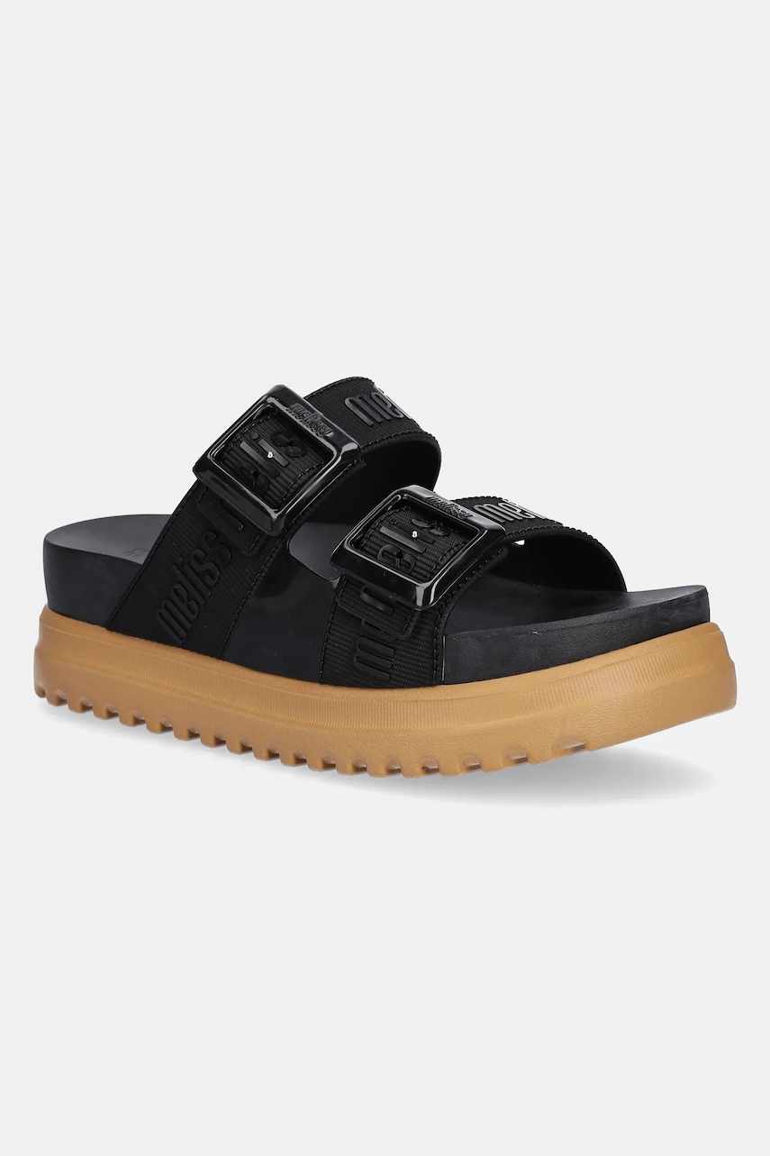 Παντόφλες Melissa COZY M LOVER PLATFORM AD χρώμα: μαύρο, M.35977.BF905